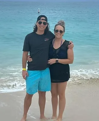 Shane and Jaci on the beach